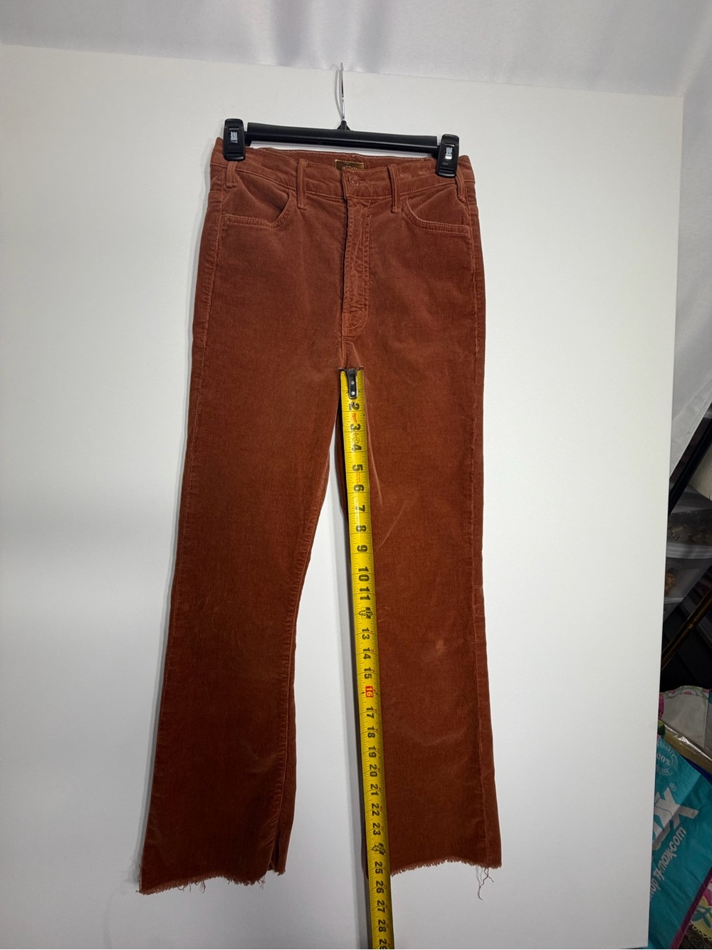 MOTHER Corduroy Pants in Rust Orange size 25 excellent condition - Picture 6 of 8